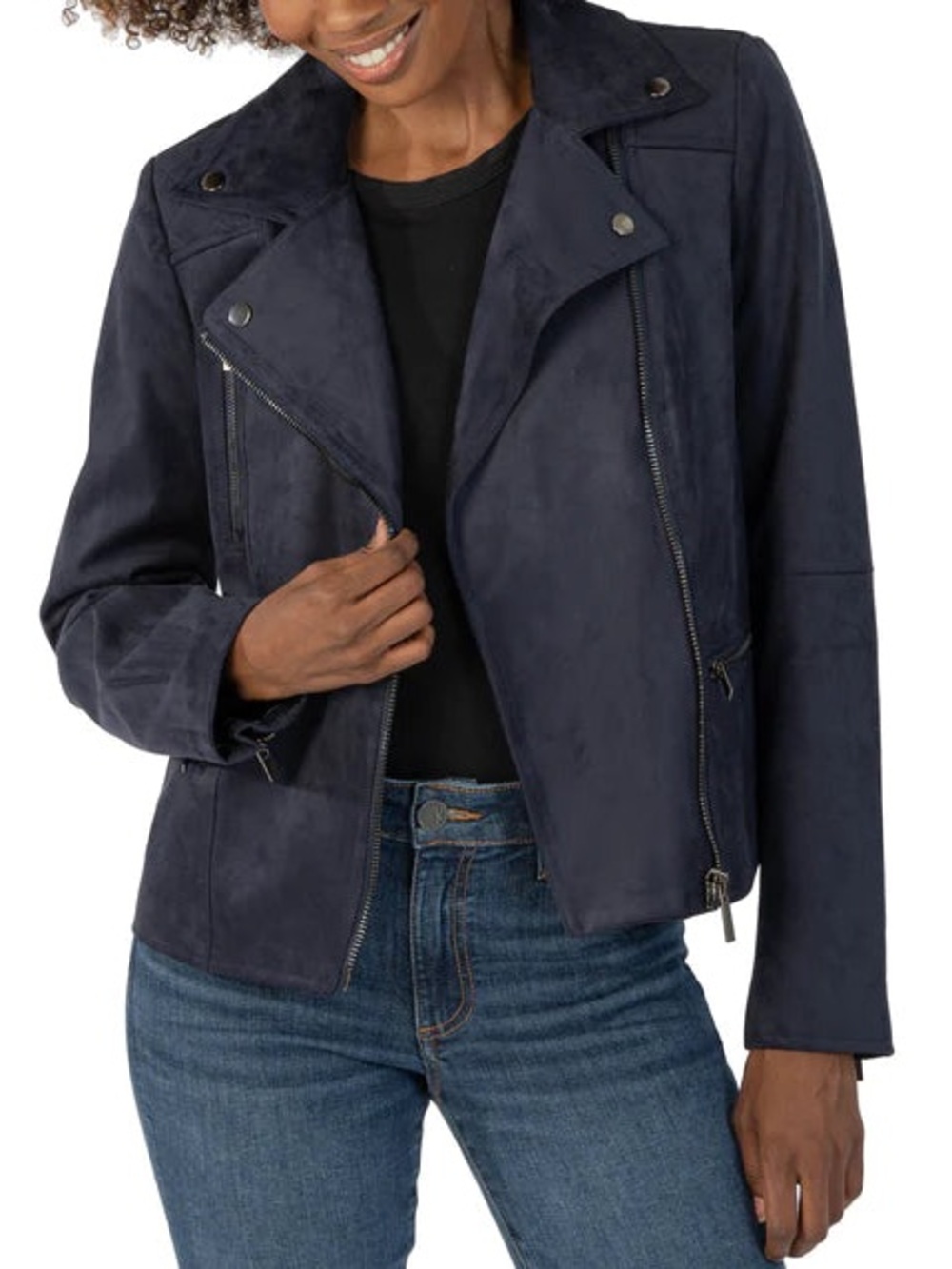 Kut from the Kloth Quinn Faux Suede Moto Jacket